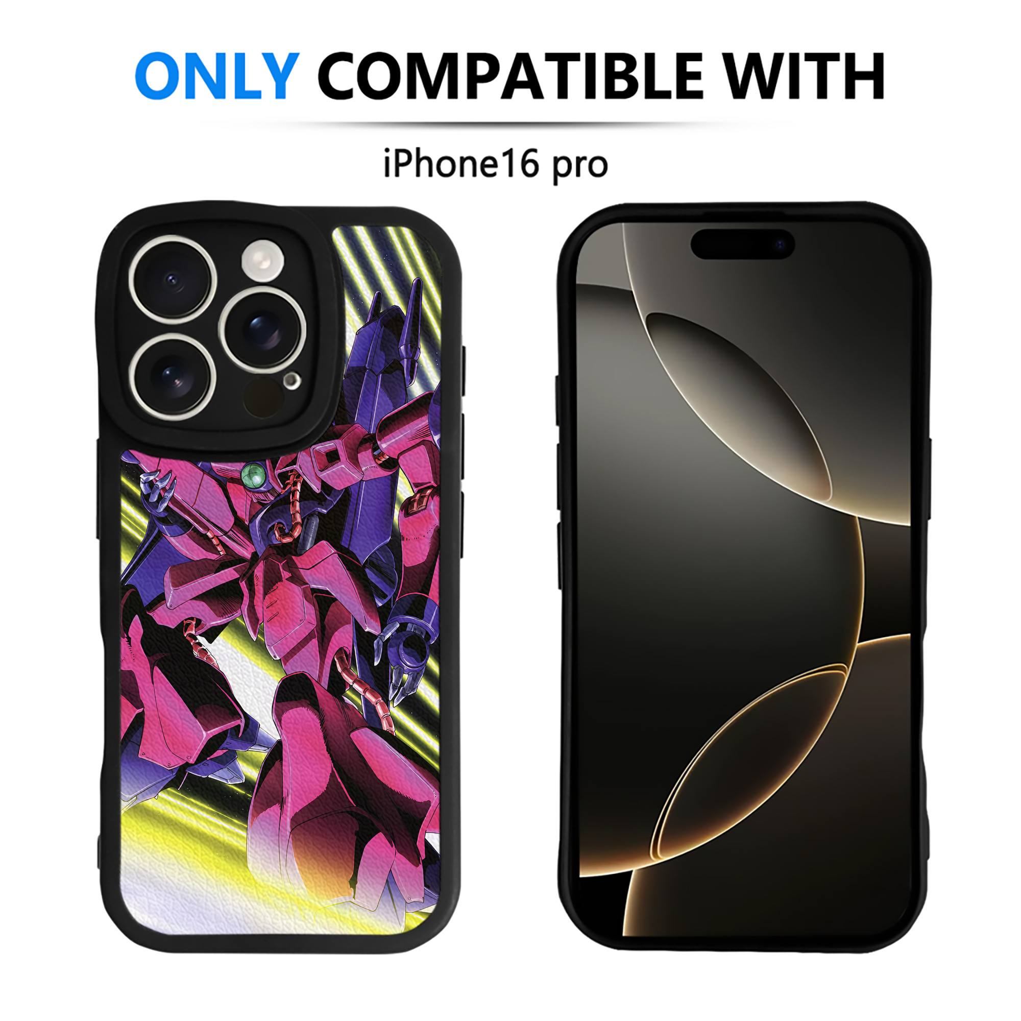 （画像用） 機動戦士ガンダム Mobile Suit Gundam 【iPhone 16シリーズ対応】シリコンスマホケース（レザー調） 材質：シリコン